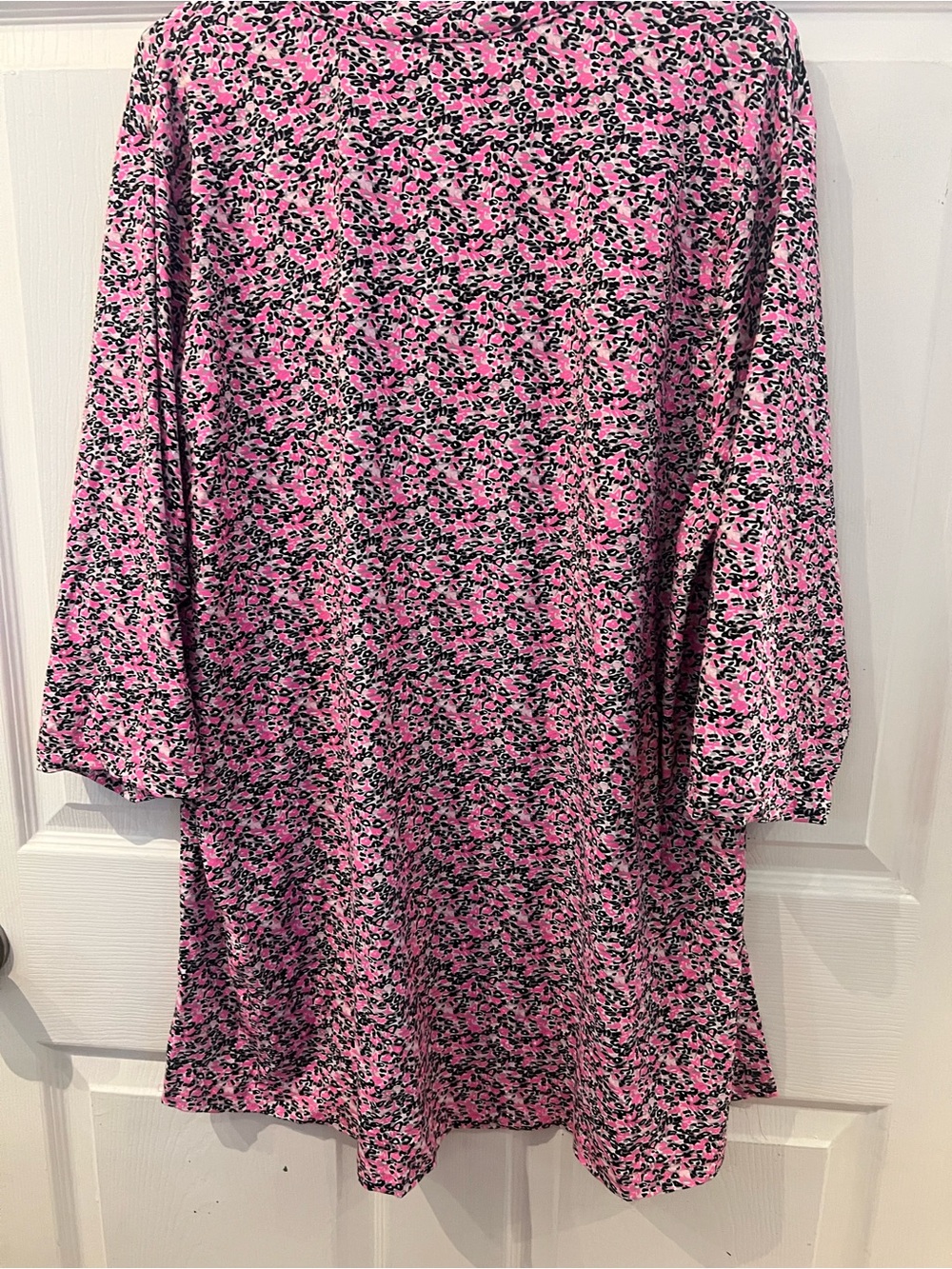 Lulu-B Pink and Black Floral Pullover Tunic Dress 1X - Picture 6 of 6